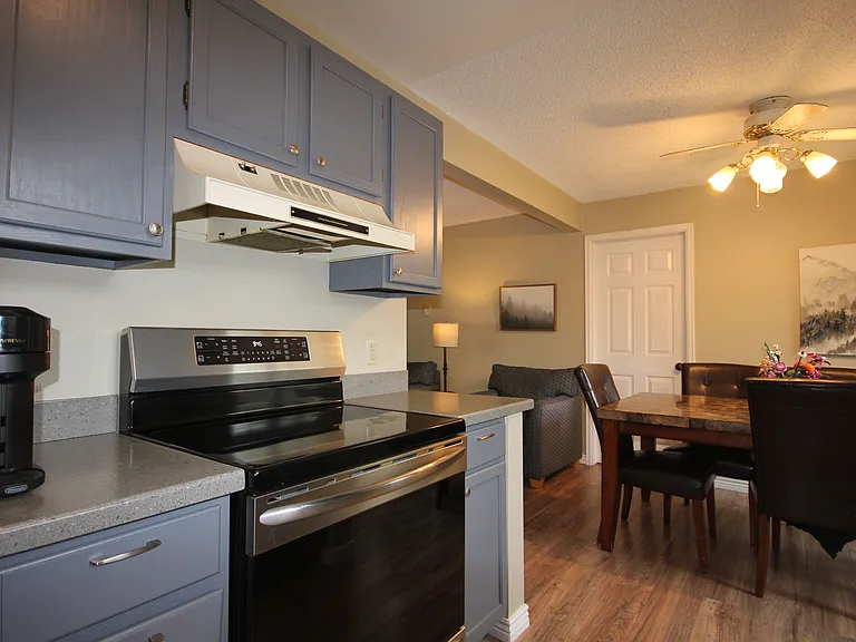 Kitchen view to dining area