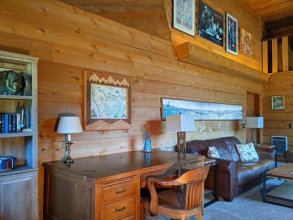 Living area with ample workspace