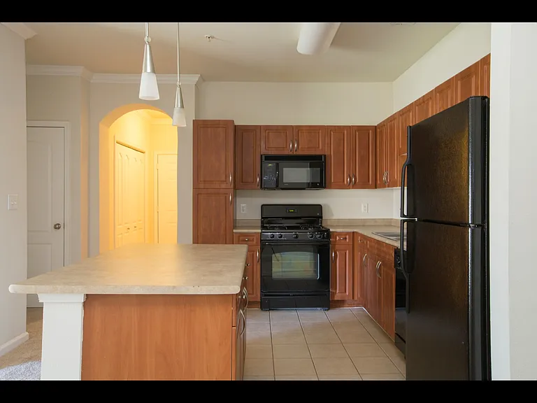Classic kitchen with cherry cabinets