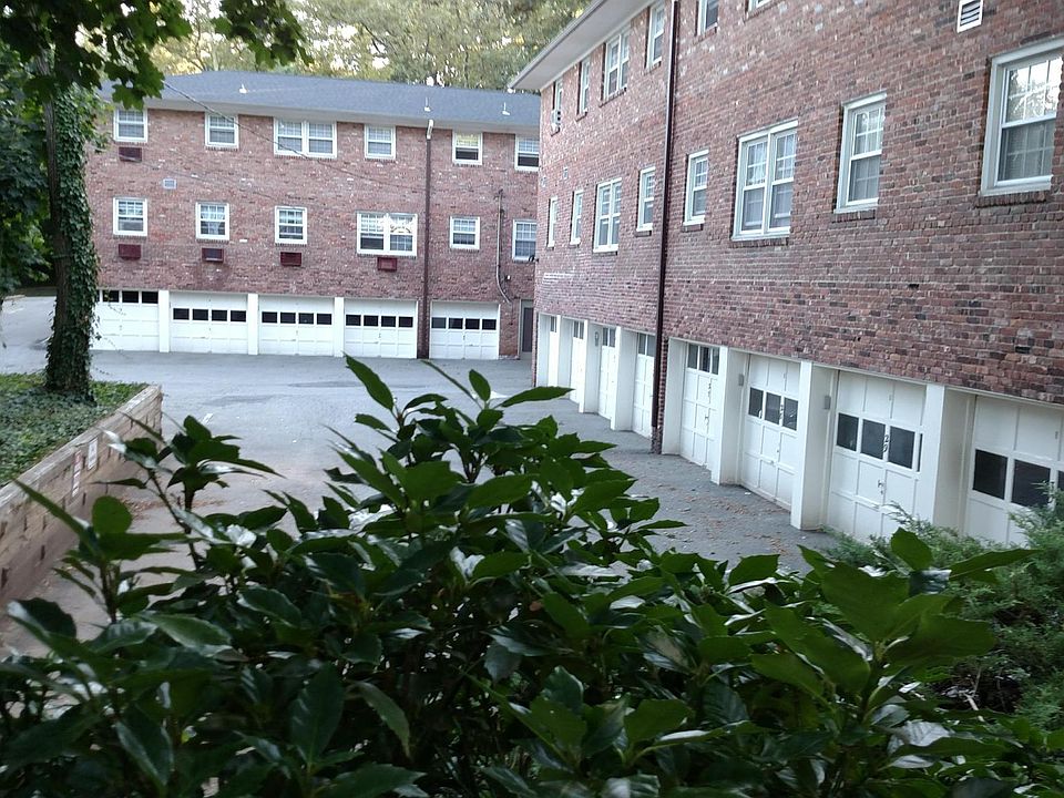 Rear of building 2, part of the parking lot / garages