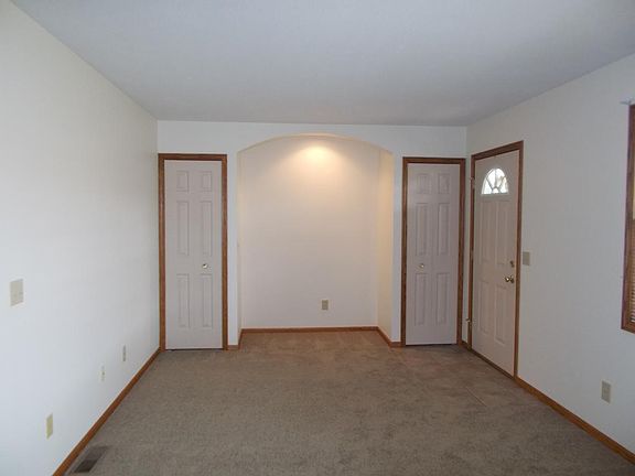 Living area with 2 closets