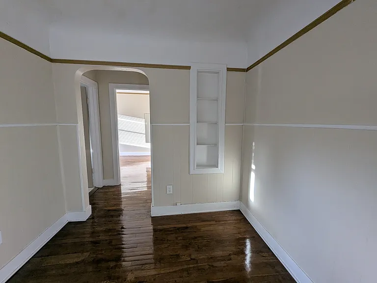 Spacious dining area with another closet and built ins!