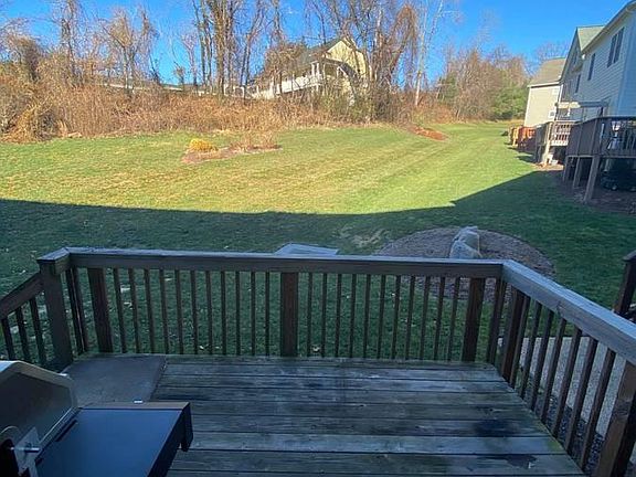 View from kitchen, into backyard