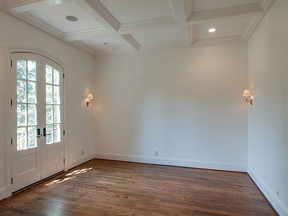 Coffered ceiling & sconces