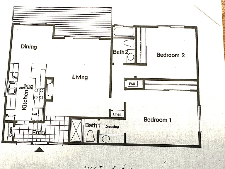 This floor plan is a mirror image of the unit.