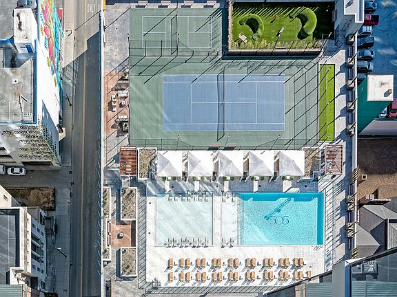 View of the amenity deck from the 35th floor