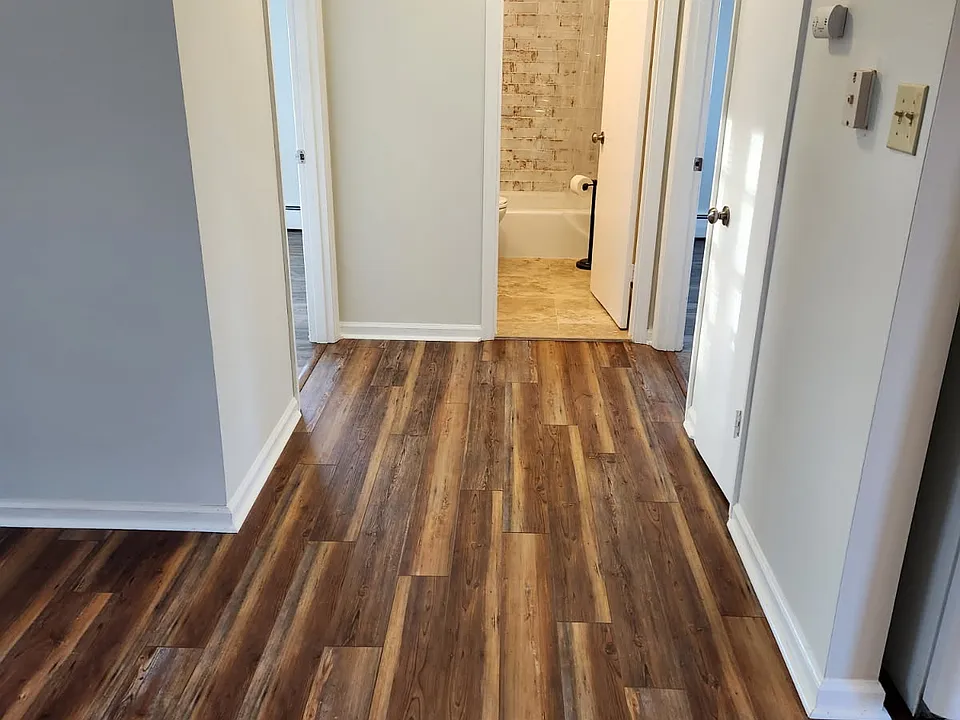 Hall, with linen closet. to Bedrooms and Bath