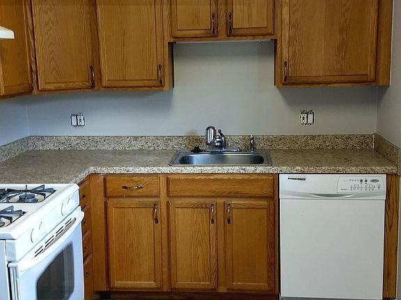 Kitchen with a new gas stove