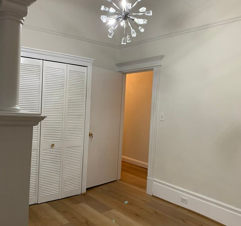 Living room with a view of Dolores Street