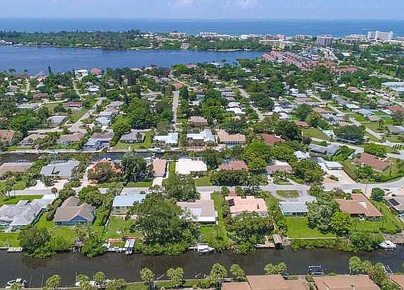 Aerial view looking West