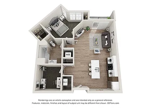 Floor plan A4 includes Den