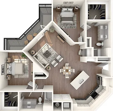B3 Floorplan: 2 Bedroom, 2 Bathroom B3 Floorplan: 2 Bedroom, 2 Bathroom