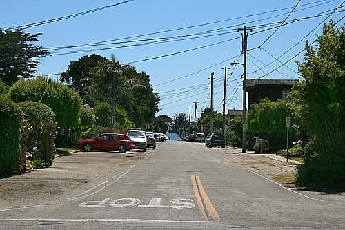 View of the ocean from the front house
