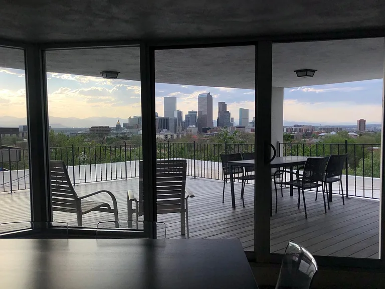 view from indoor part of rooftop penthouse/access to outdoor rooftop
