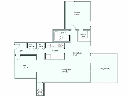 Floor plan Bel Air - Den Deluxe