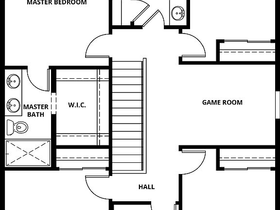 The second has all of the bedrooms, the game room and laundry room.
