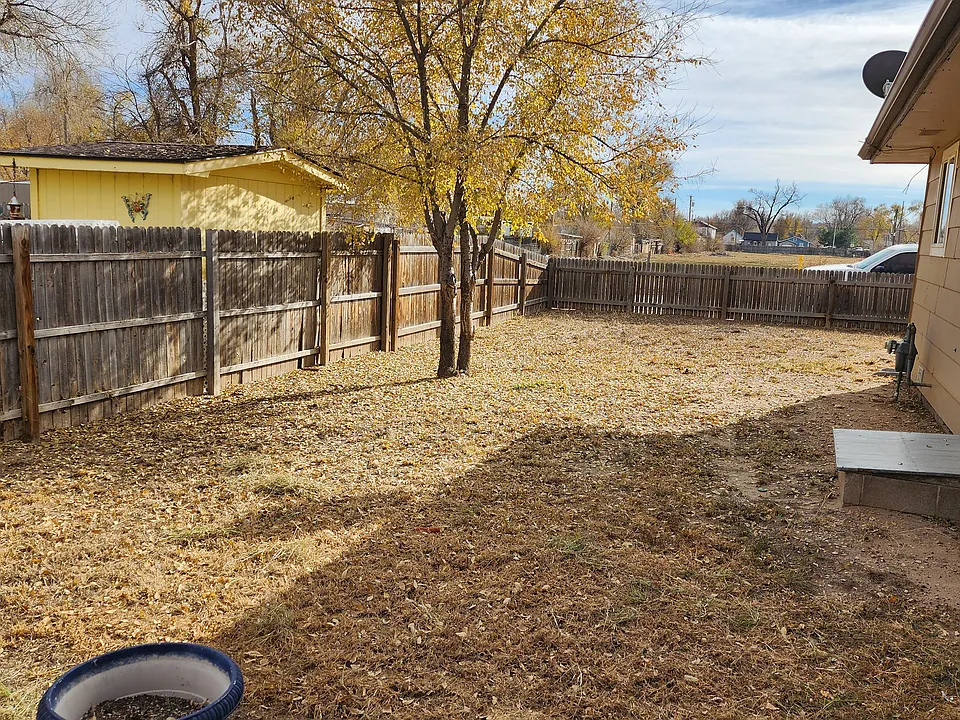 Fenced private back yard.