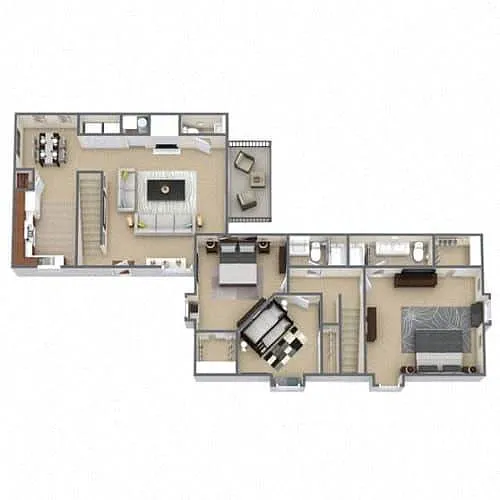 Floor plan 3 Bed 2.5 Bath