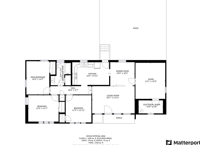 3 bed, 1.0 bath, 1601 sqft, $1,395 — Photo 2