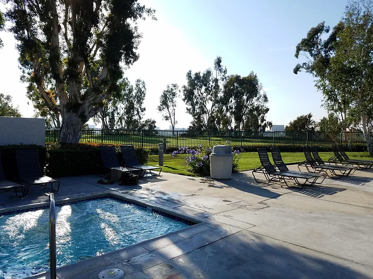Community spa in-front of the community field