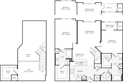Floor plan 2 Bedrooms H
