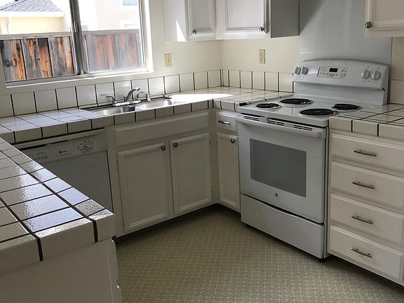 Kitchen over looking rear yard