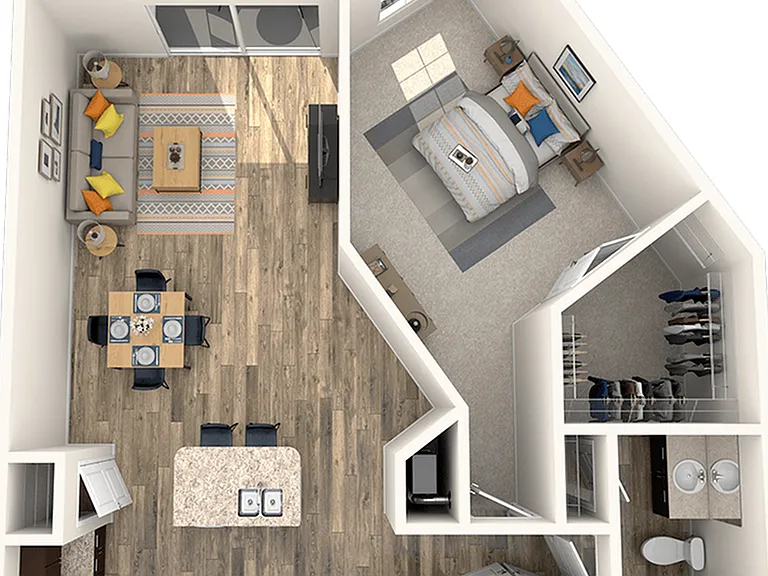 1 Bedroom, 1 Bath 1 Bedroom, 1 Bath