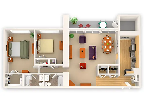 Floor plan Two Bedroom Executive