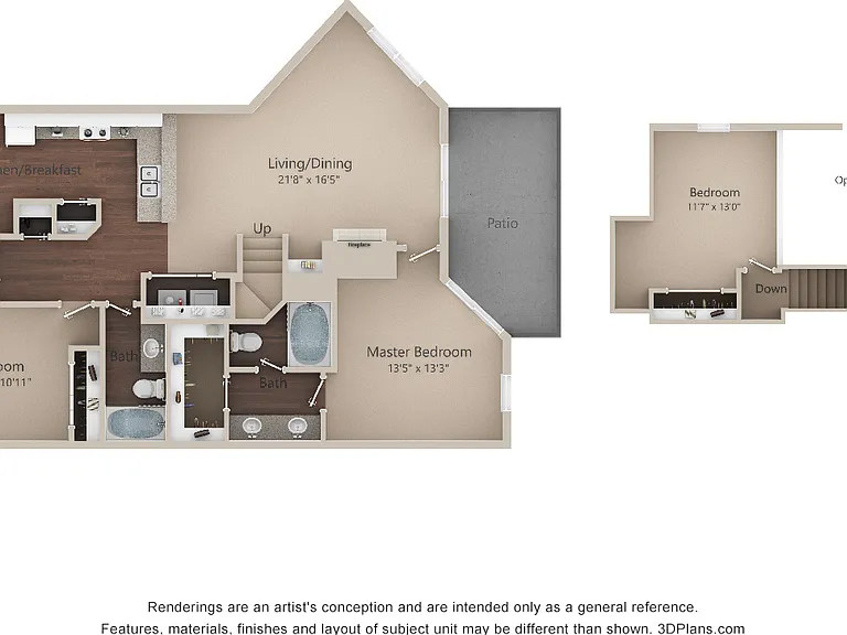 Regal Parc - C1 - 2 Beds - 2 Baths - 1360 Sq. ft.