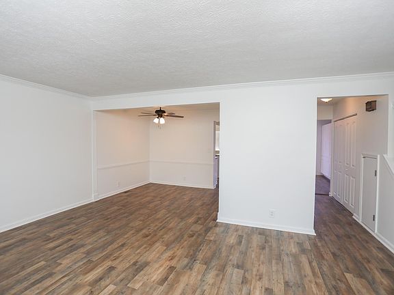 Living room and dining room