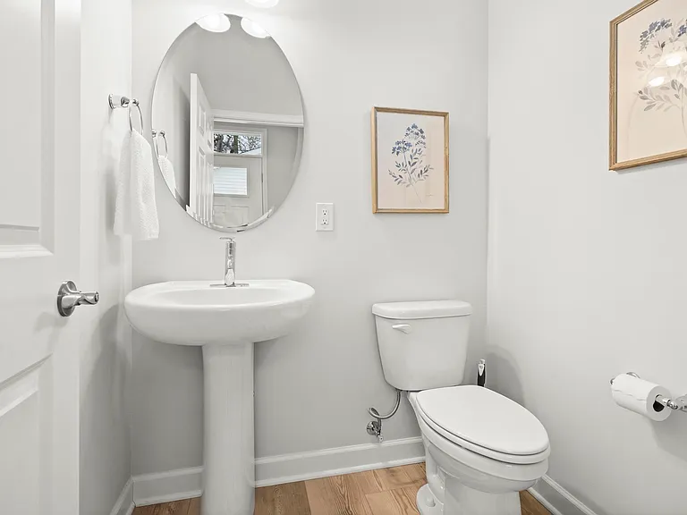 Half bathroom located on first floor