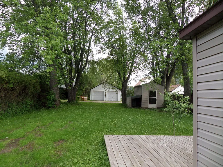 Backyard and one storage building