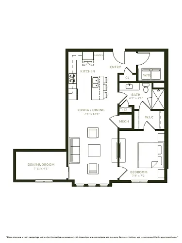 Floor plan A2 Den
