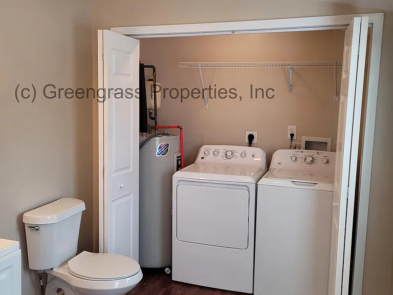 Half Bath, Washer and Dryer