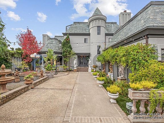 Tudor Revival Castle gated entrance