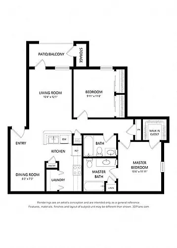 Floor plan Two Bedroom