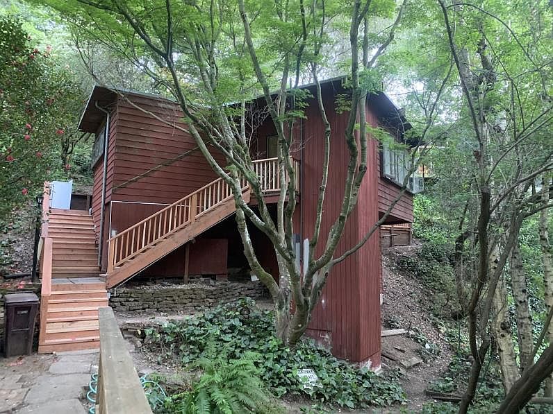 Stairs to the kitchen and back deck