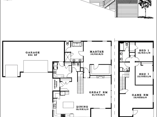Roads End 2876 Plan, Songbird Gardens