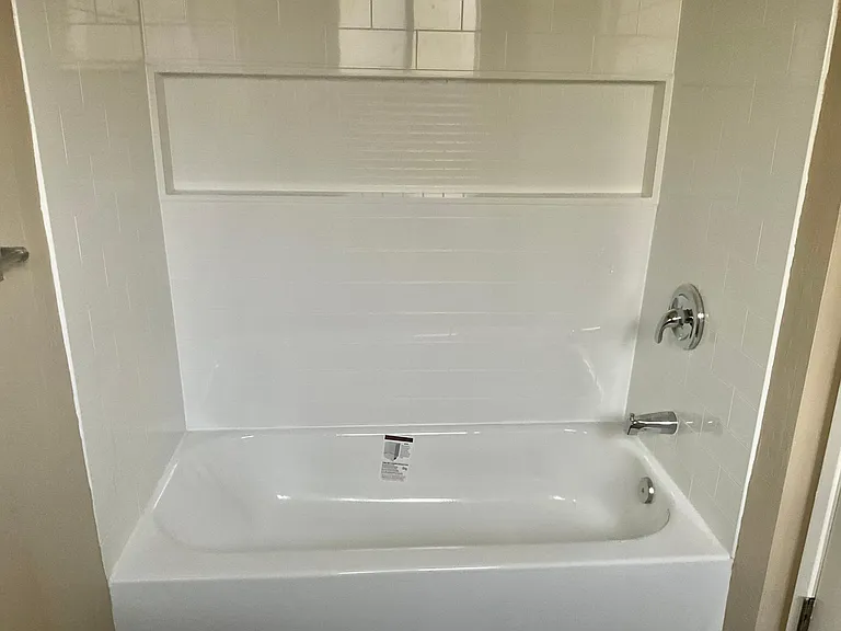 New bathtub in bathroom