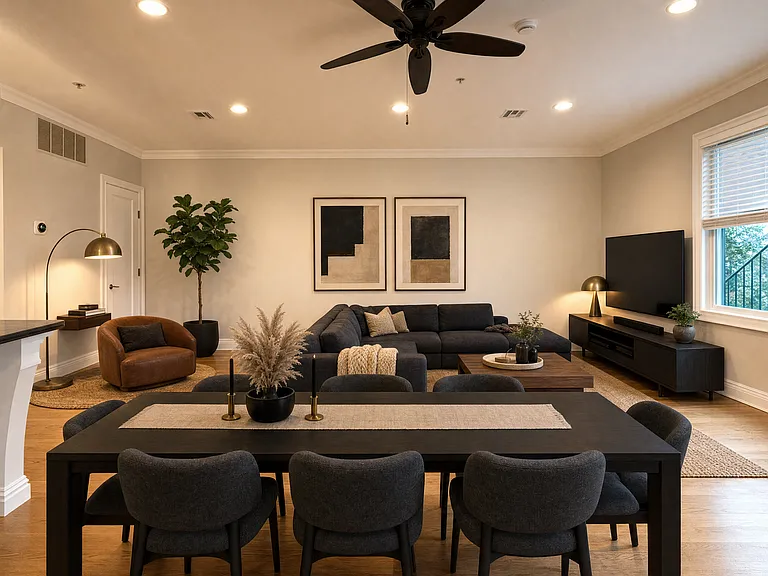 Living/Dining Room. Virtually Staged