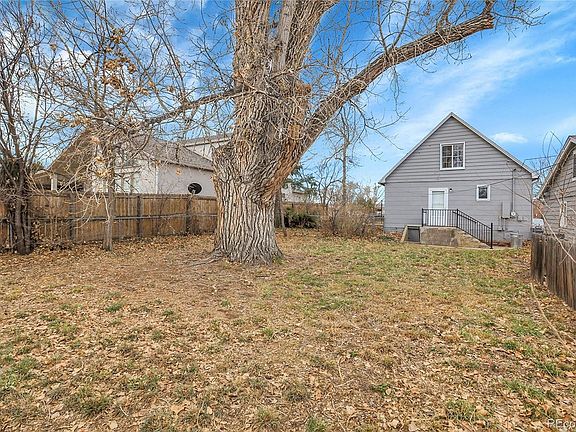 Private fenced backyard