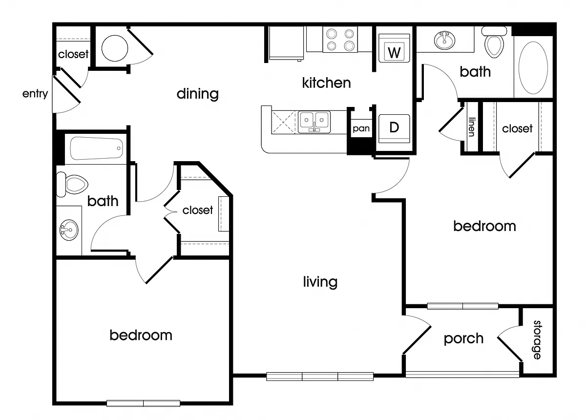 Floor plan B1 Income Restricted