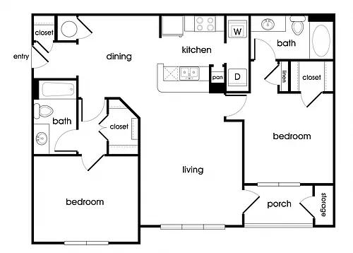 Floor plan B1 Income Restricted