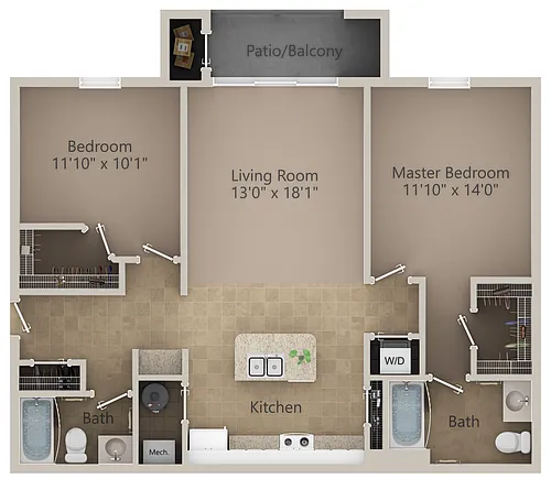 Floor plan 2 Bedroom
