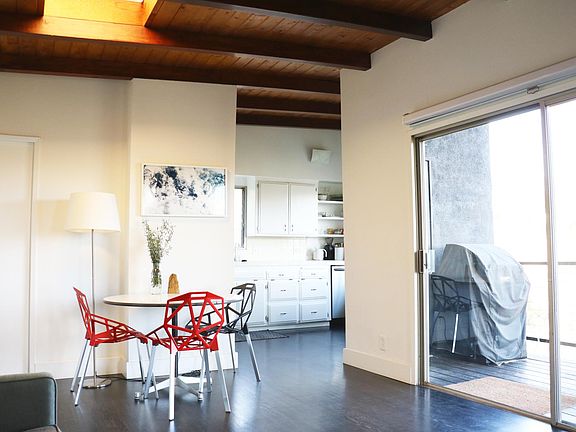 View of Living Room, Kitchen and Deck