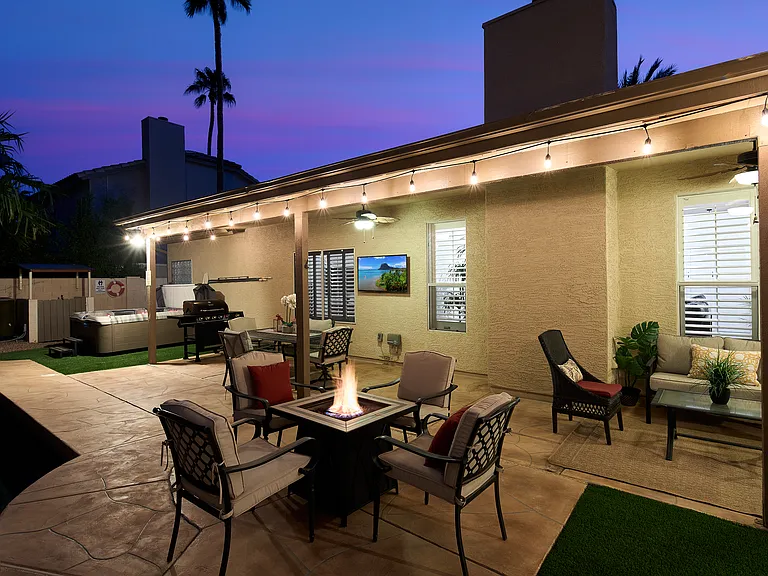 Enjoy the mild AZ evenings around the New Fire Table