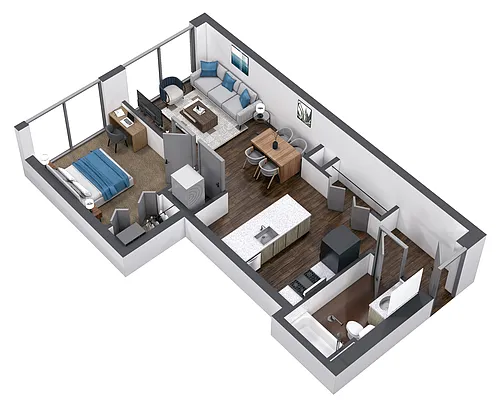 Floor plan 1X1 - A5