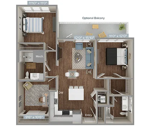 Floor plan B13D-2