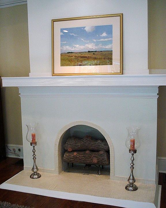 Beautiful fireplace in the living room