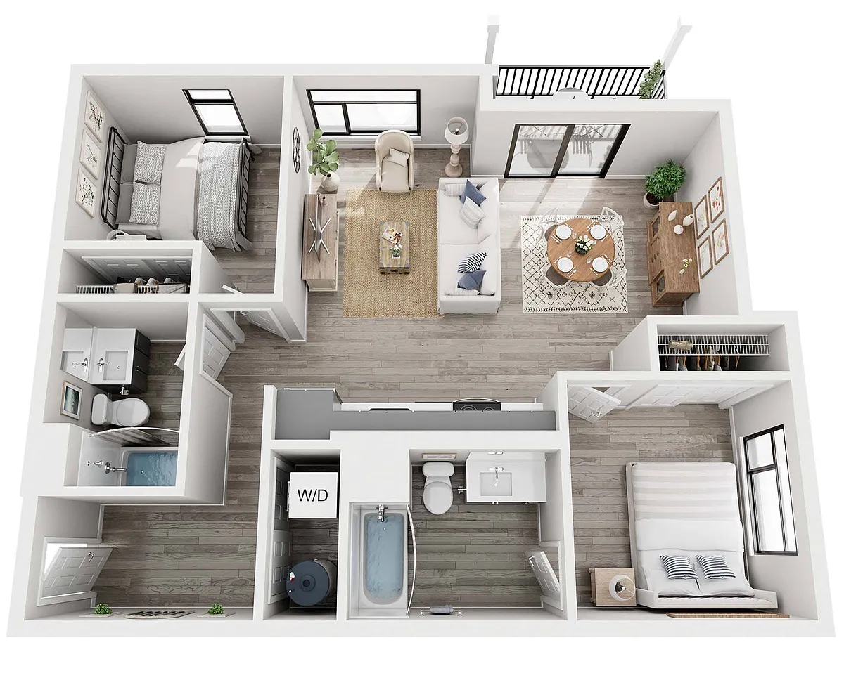 Floor plan 2X2 B